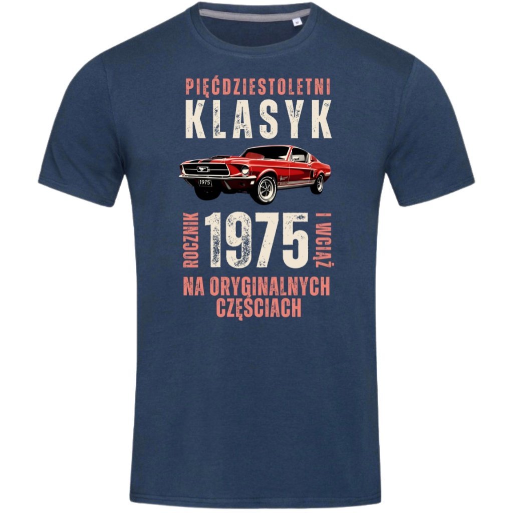 Koszulka męska prezent na 40 50 60 70 urodziny Klasyk Mustang Wpisz Rocznik