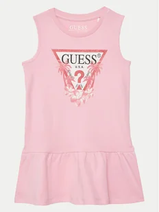 Guess Sukienka codzienna K4RK23 KA6W4 Różowy Regular Fit - Sukienki i spódniczki dla dziewczynek - miniaturka - grafika 1
