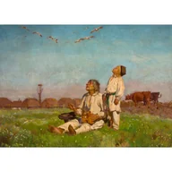 Obrazy i zdjęcia na płótnie - Obraz na płótnie 50 x 70 cm Bociany - miniaturka - grafika 1