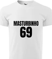 Piżamy damskie - Piżama Męska Biała Koszulka + Szare Spodenki MASTURBINHO 70 Wzory Rozmiar L - miniaturka - grafika 1