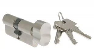 Wkładka bębenkowa B-Harko H6 40g/50 mm, nikiel satyna, z gałką, 6-zastawkowa, klasa 6.0, 3 klucze - Zamki i wkładki - miniaturka - grafika 1