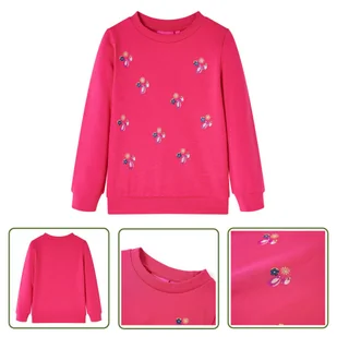 Bluza dziecięca - jaskrawy róż - 104 - Bluza Dziecięca - Bluzy dla dziewczynek - miniaturka - grafika 1