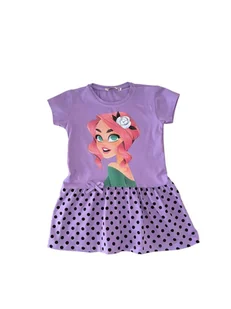 sukienka dla dziewczynki na lato letnia fioletowa rozmiar 110/116- 5/6 lat - Sukienki - miniaturka - grafika 1