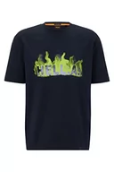 Koszulki męskie - BOSS koszulka męska teefire, Dark Blue404, XL - miniaturka - grafika 1