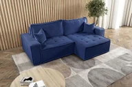 Narożniki - Sofa w kształcie L BOHOO narożnik tkanina Raven niebieski prawy - miniaturka - grafika 1