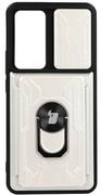 Etui i futerały do telefonów - Bizon Etui Case Camshield Card Slot Ring do Xiaomi 12T/12T Pro białe - miniaturka - grafika 1