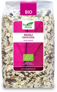 Bio Planet SERIA RÓŻOWA (płatki, otręby, musli) MUSLI OWOCOWE BIO 600 g - BIO - Płatki śniadaniowe i musli - miniaturka - grafika 1