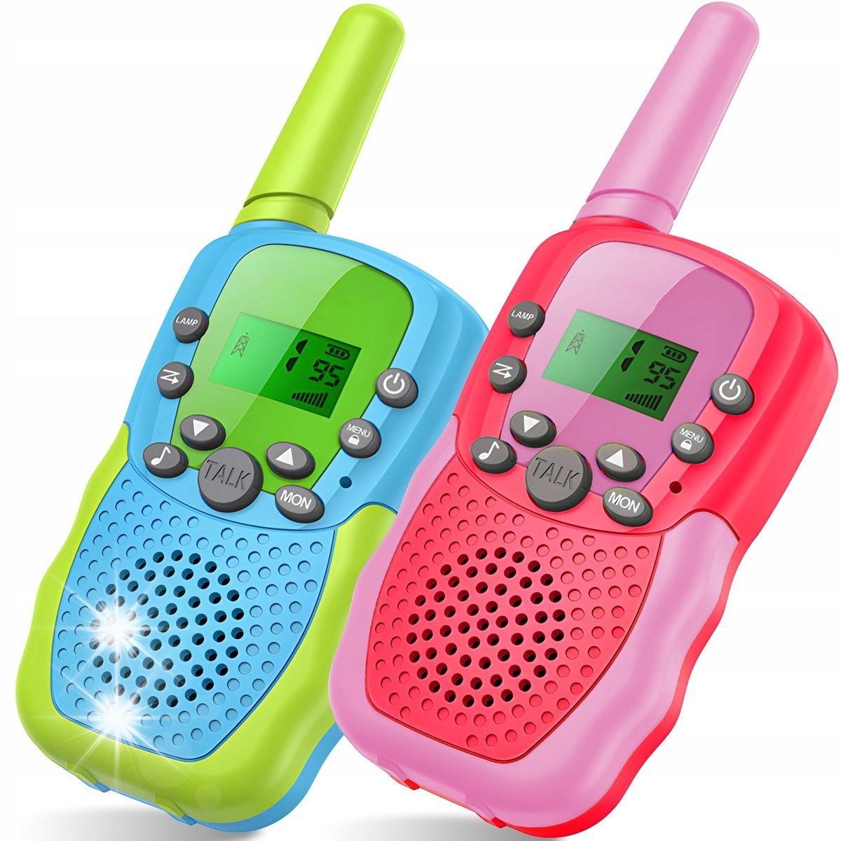 2X WALKIE TALKIE DLA DZIECI KRÓTKOFALÓWKA ZESTAW 2 SZTUKI ŁOKI TOKI LATARKA