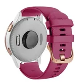 Akcesoria do smartwatchy - Opaska Pasek Bransoleta Softband Garmin Garmin Venu 2S / Vivoactive 4S 18Mm Bordowa - miniaturka - grafika 1