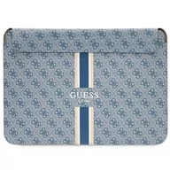 Torby na laptopy - Guess Sleeve Etui Pokrowiec Do Laptopów 16" Niebieski/ Blue 4G Printed Stripes - miniaturka - grafika 1