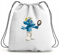 Torby szkolne - PLECAK WOREK SMERFY SZKOLNY NA BUTY WF - miniaturka - grafika 1