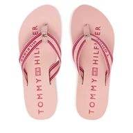 Klapki i japonki damskie - Japonki Tommy Hilfiger Th Webbing Summer Sandal FW0FW09193 Różowy - miniaturka - grafika 1