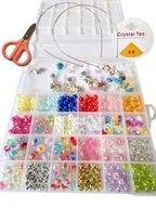 Biżuteria dla dzieci - Duży Zestaw Koraliki Zawieszki Opaski Wisiorki Do Robienia Bransoletek Diy Premiu - miniaturka - grafika 1