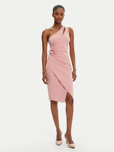 Rinascimento Sukienka koktajlowa CFC0122878003 Różowy Regular Fit - Sukienki - miniaturka - grafika 1