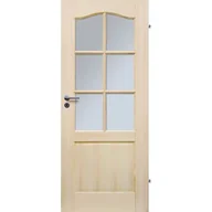Drzwi wewnętrzne - Skrzydło drzwiowe TRYPLET 6S 80L z szybą hartowaną - miniaturka - grafika 1