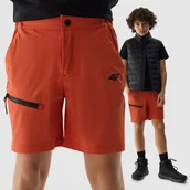 Spodenki damskie - Spodenki Chłopięce 4F Szorty Czerwone Way Stretch 4FJWSS24TFSHM437 Czerwony 158 - miniaturka - grafika 1