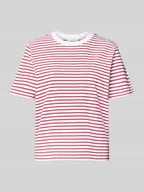 Koszulki i topy damskie - T-shirt o pudełkowym kroju z czystej bawełny model ‘ESSENTIAL’ - miniaturka - grafika 1