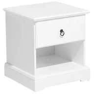 Szafki nocne - Beliani Szafka nocna biała GILBERT 66537 - miniaturka - grafika 1