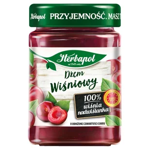 Herbapol Dżem wiśniowy o obniżonej zawartości cukru 280 g - Dżem - miniaturka - grafika 1