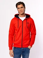Bluzy męskie - HEAVY TOOLS MĘSKA BLUZA ROZPINANA Z KAPTUREM SALOMA CZERWONA ROZMIAR M - miniaturka - grafika 1