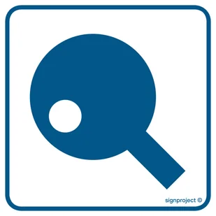 RC001 TENIS STOŁOWY, FN - FOLIA SAMOPRZYLEPNA; (150X150MM) - Systemy ekspozycyjne i znaki informacyjne - miniaturka - grafika 1