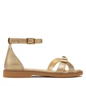 Buty dla dziewczynek - Sandały Tommy Hilfiger Sandal T4A2-33943-0572 S Złoty - miniaturka - grafika 1