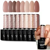 Lakiery hybrydowe - Claresa Perfect Nude 1-8 Lakier Hybrydowy Zestaw Kolekcja Beże Tpo Free - miniaturka - grafika 1