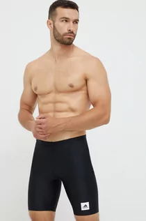 Stroje kąpielowe - adidas Performance szorty kąpielowe Solid męskie kolor czarny gładkie - grafika 1