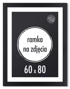 RAMKA NA ZDJĘCIA 60x80 cm foto ramki czarna 80x60 - Ramki na zdjęcia - miniaturka - grafika 1