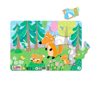Puzzle ramkowe Liski 21el Dodo - Puzzle - miniaturka - grafika 2