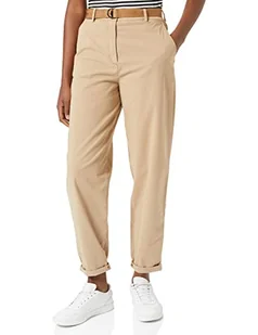 Tommy Hilfiger Damskie spodnie chinosy Co Twill Tapered, BEŻOWY, 62 - Spodnie damskie - miniaturka - grafika 1