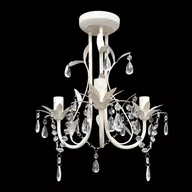 Lampy sufitowe - VidaXL Żyrandol, elegancki, biały 240686 - miniaturka - grafika 1