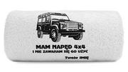 Ręczniki - pat15.net Duży ręcznik kąpielowy off-road 4x4 70x140 Land Rover Defender 1078 - miniaturka - grafika 1