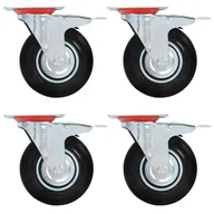 Wózki magazynowe - Kółka skrętne VIDAXL, 125 mm, 8 szt. - miniaturka - grafika 1