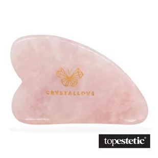 Crystallove Crystallove Płytka do Masażu Twarzy Gua Sha z Kwarcu Różowego Gładka Oczyszcza z toksyn, poprawia krążenie 1 szt. - Rollery do masażu - miniaturka - grafika 1