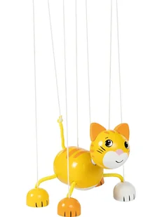 Goki Marionetka "Kot" w kolorze żółtym - 3+ - Lalki dla dziewczynek - miniaturka - grafika 1