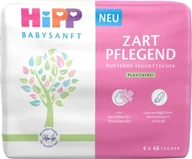 Kosmetyki kąpielowe dla dzieci - Hipp Zart Pflegend Chusteczki Nawilżone 4 x 48 szt. - miniaturka - grafika 1