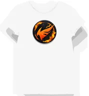 Koszulki i topy damskie - Koszulka damska biała z nadrukiem esportowym w pomarańczu XS - miniaturka - grafika 1