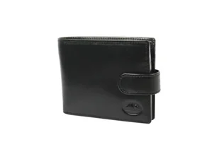 Portfel Męski Skórzany EL FORREST Średni Skóra Bydlęca Poziomy Z Zapięciem Jedno Skrzydełko 850 67 RFID CZARNY 11.5 x 9 x 3 [cm] - Portfele - miniaturka - grafika 9