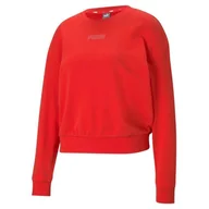 Bluzy damskie - Bluza Damska Puma Modern Basics Crew Czerwona 585932 23-L - miniaturka - grafika 1