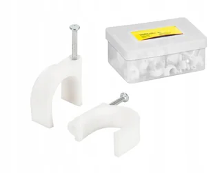 Uchwyt Kablowy Flop Klipsy Na Kable 10Mm Spinki Kabli Okrągłe 100X Białe - Inne akcesoria audio-wideo - miniaturka - grafika 1