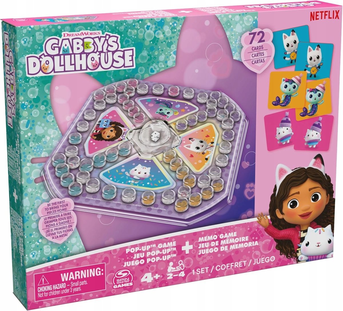 Gabby'S Dollhouse Sorry Pop Up Memo Gra Klasyczne Gry Planszowe Prezent