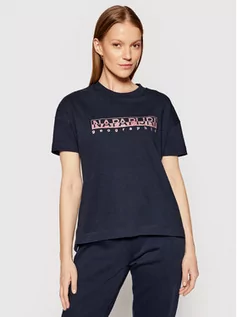 Koszulki i topy damskie - Napapijri T-Shirt Silea NP0A4FAF Granatowy Regular Fit - grafika 1