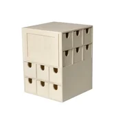 Ozdoby bożonarodzeniowe - Kalendarz adwentowy - ARTEMIO - Kostka - Mieszany - Beżowy - miniaturka - grafika 1