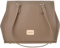 Torebki damskie - Monnari Torba Damska Duża Torebka Shopper Kuferek Na Ramię Klasyczna Beżowa - miniaturka - grafika 1