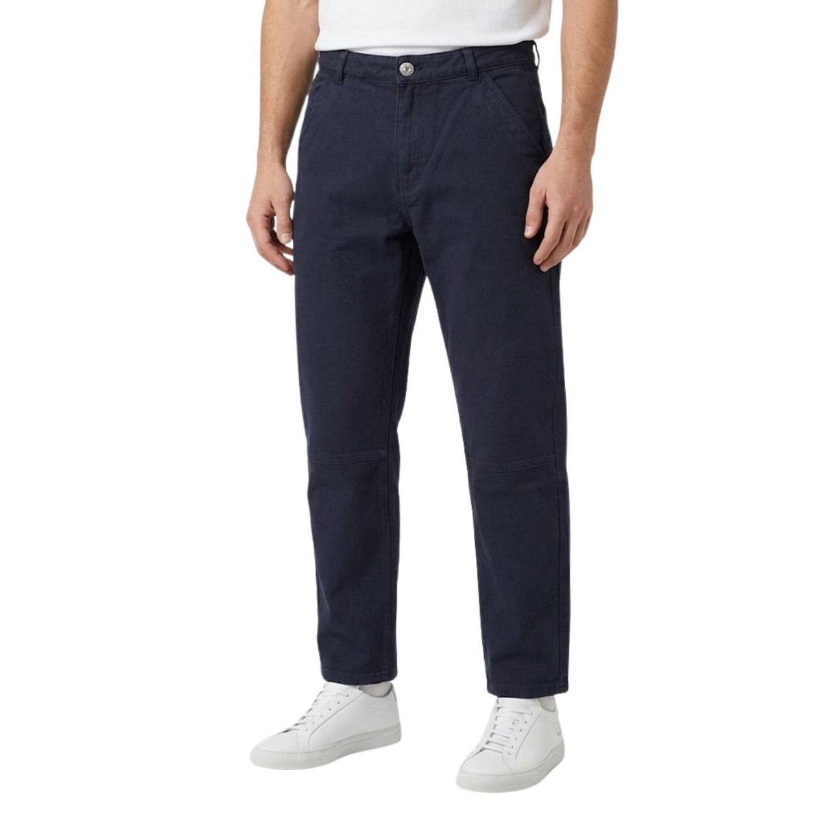 Spodnie męskie Zara workwear granatowe bawełna-L