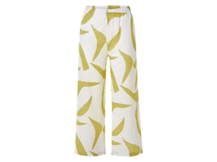 esmara® Spodnie damskie z lnem i bawełną (Biały/zielony, 42) - Spodnie damskie esmara® Spodnie damskie z lnem i bawełną (Biały/zielony, 42) - Spodnie damskie - miniaturka - grafika 1