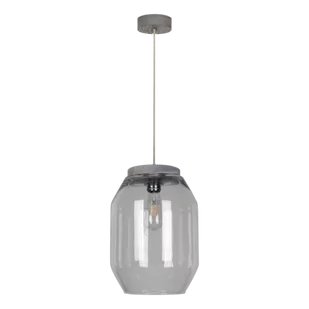 Britop LAMPA wisząca VASO 169020157 szklana OPRAWA loftowy ZWIS słoik przezroczysty drewno przydymiony drewno - Lampy sufitowe - miniaturka - grafika 1