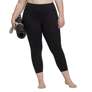 adidas Damskie legginsy Studio 7/8 T PS, czarne, 2X - Legginsy - miniaturka - grafika 1