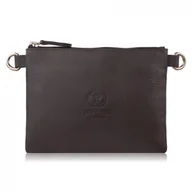 Torebki damskie - TOREBKA DAMSKA SKÓRZANA NA RAMIĘ KOMPAKTOWA KOPERTÓWKA BRĄZOWA PAOLO PERUZZI SI-41-BR - miniaturka - grafika 1